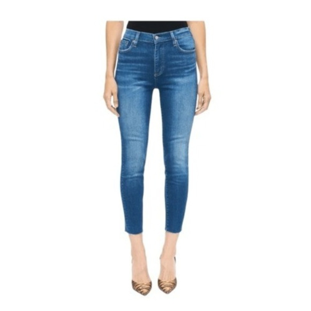 Pistola Aline High Rise Skinny Jeans Catalina Blue Wash‎ Distressed Hem 24